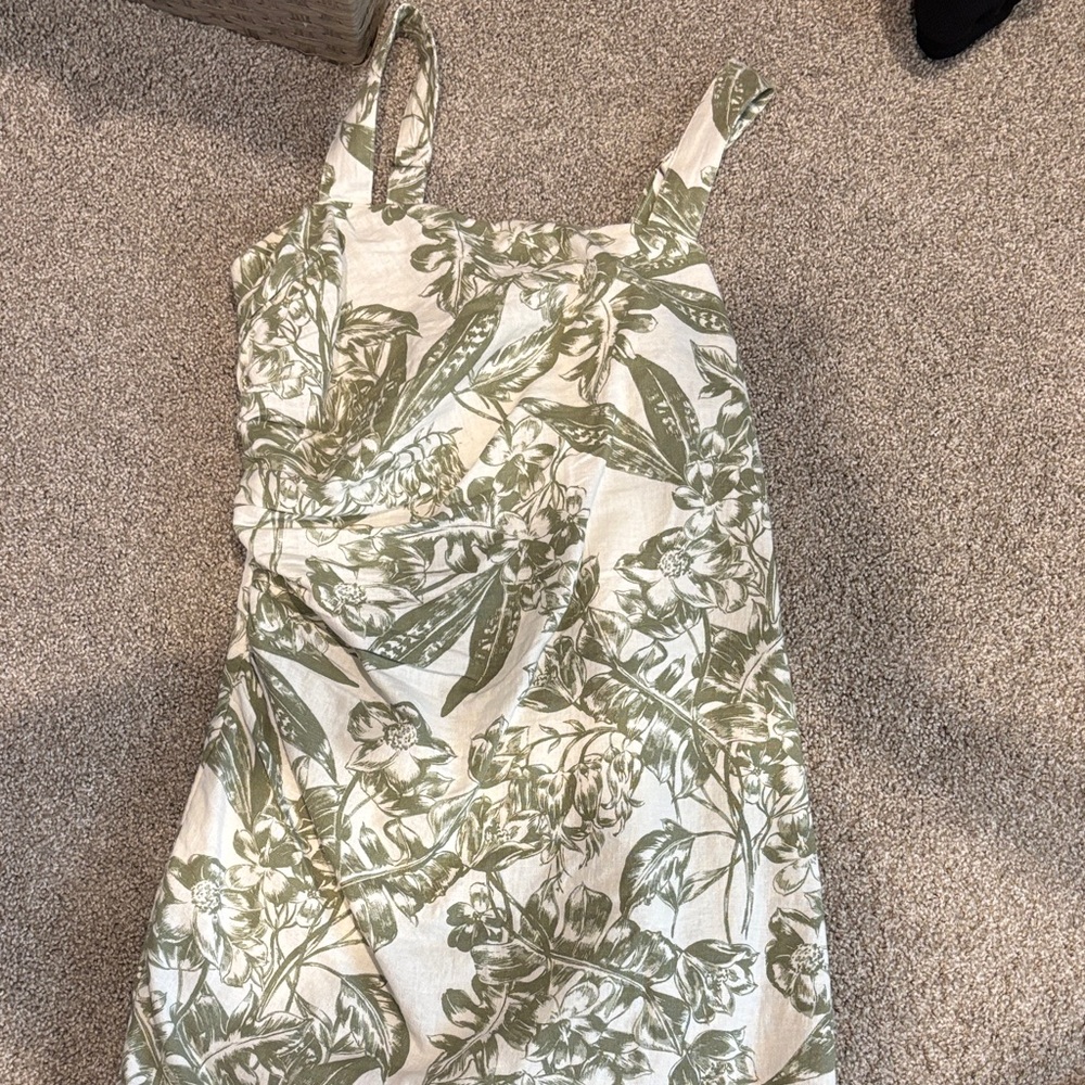 Abercrombie & Fitch Olive Green Botanical Dress
